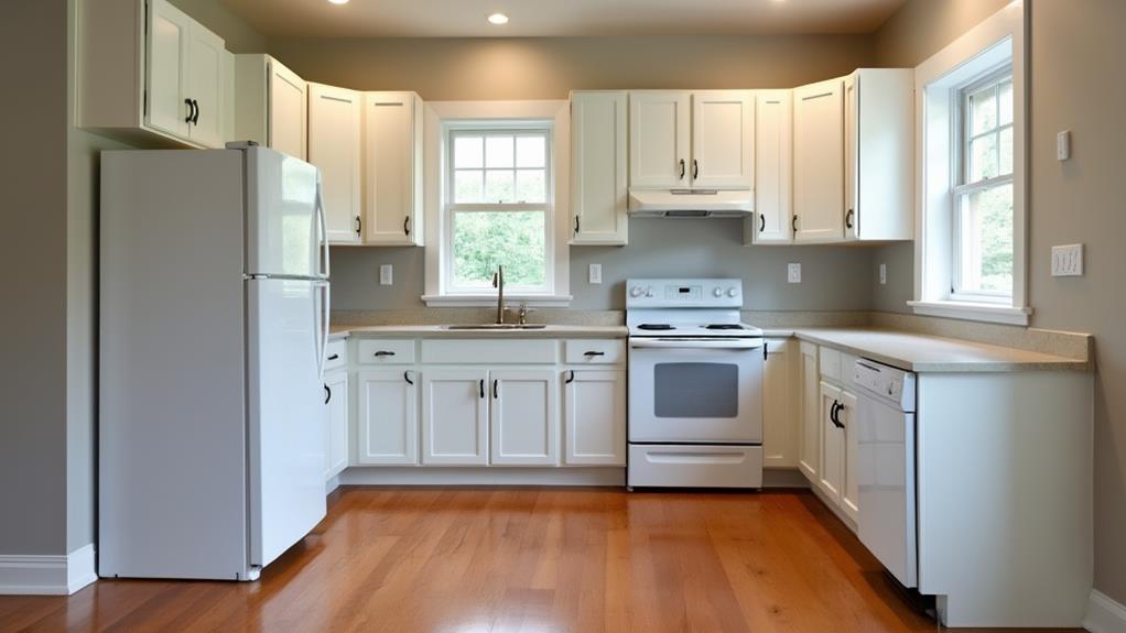 A kitchen with outdated appliances and cabinets, highlighting the need for upgrades to increase a home's value.






